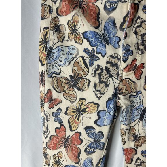 Free People Women Float On Flare Jeans Printed Butterflies Size 24 - Picture 13 of 16